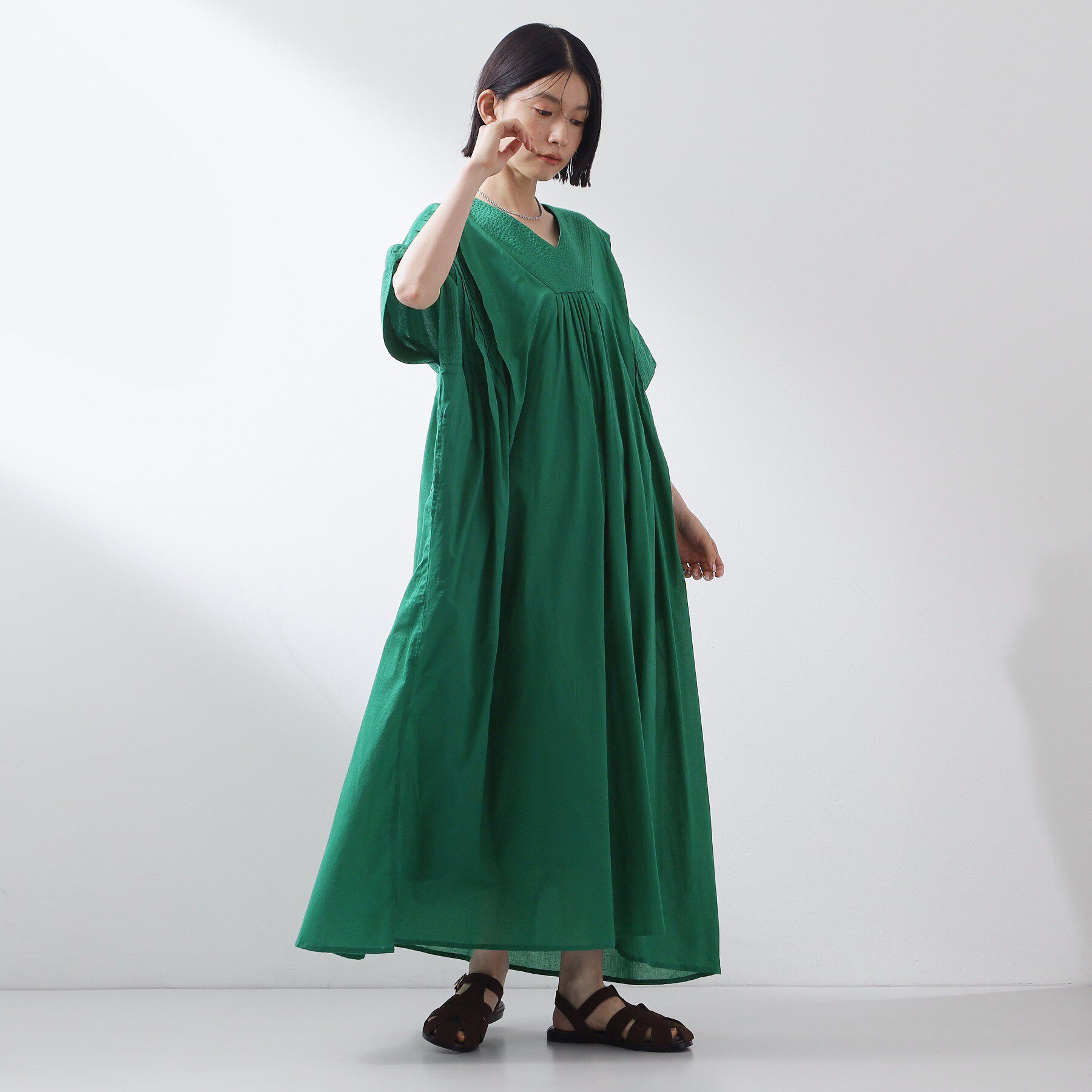 THE SHOP TK「ゆるラク カフタン風ロングワンピース」|ワンピース|