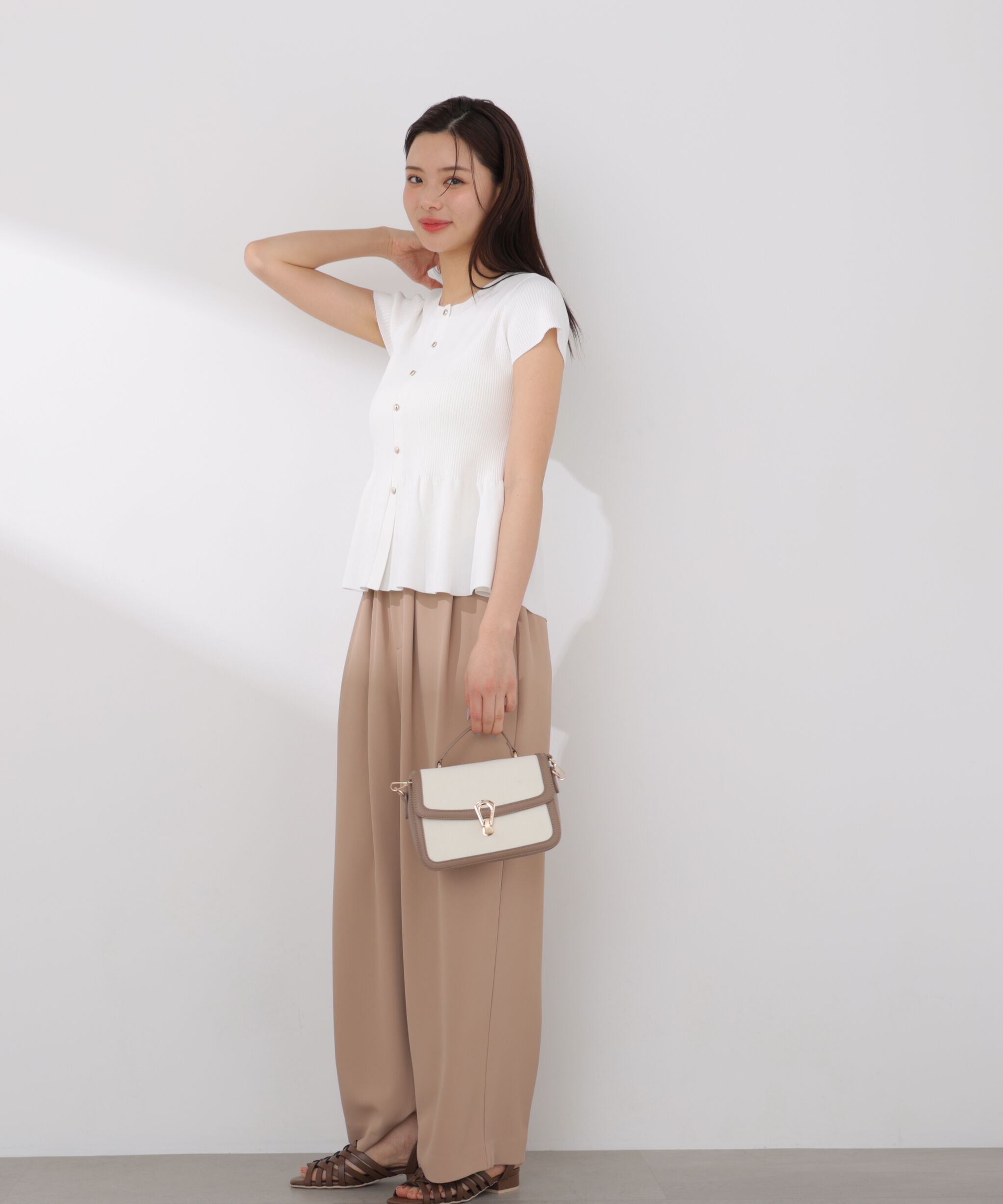 PROPORTION BODY DRESSING「ショート丈リブペプラムニット 26SS」|ニット・セーター|