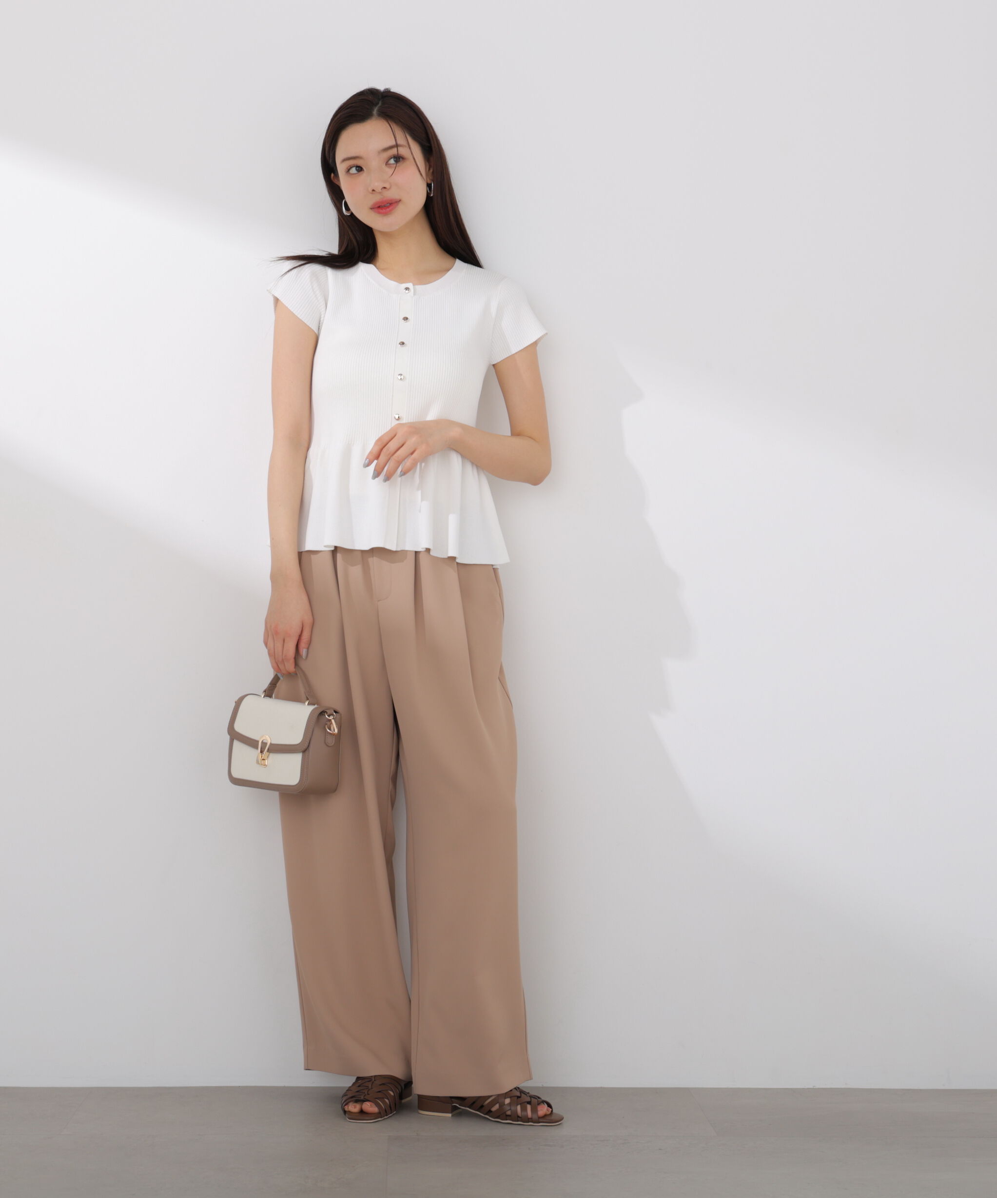 PROPORTION BODY DRESSING「ショート丈リブペプラムニット 26SS」|ニット・セーター|