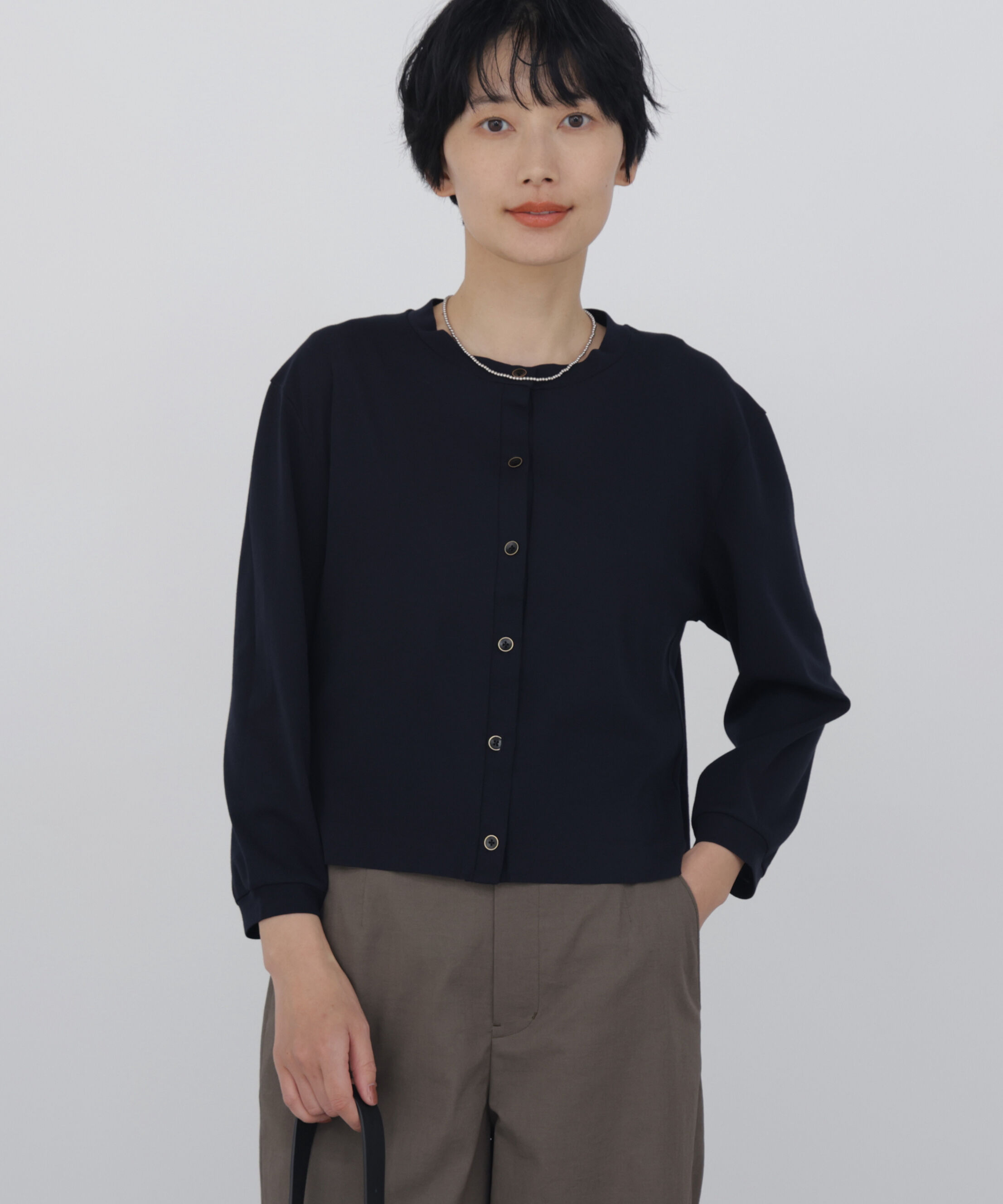  「◆《接触冷感 / 洗える》 フィンリーフライスカットソーカーディガン」|Tシャツ・カットソー|