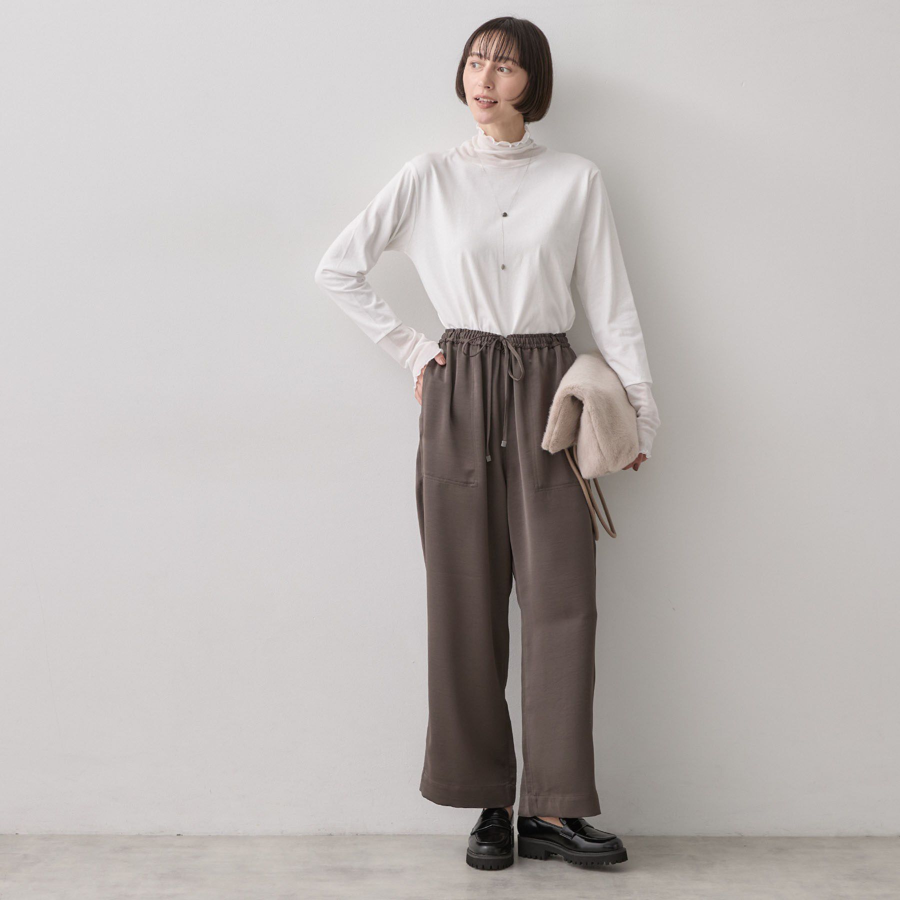 Dessin「シアー切り替えタートルカットソー」|Tシャツ・カットソー|