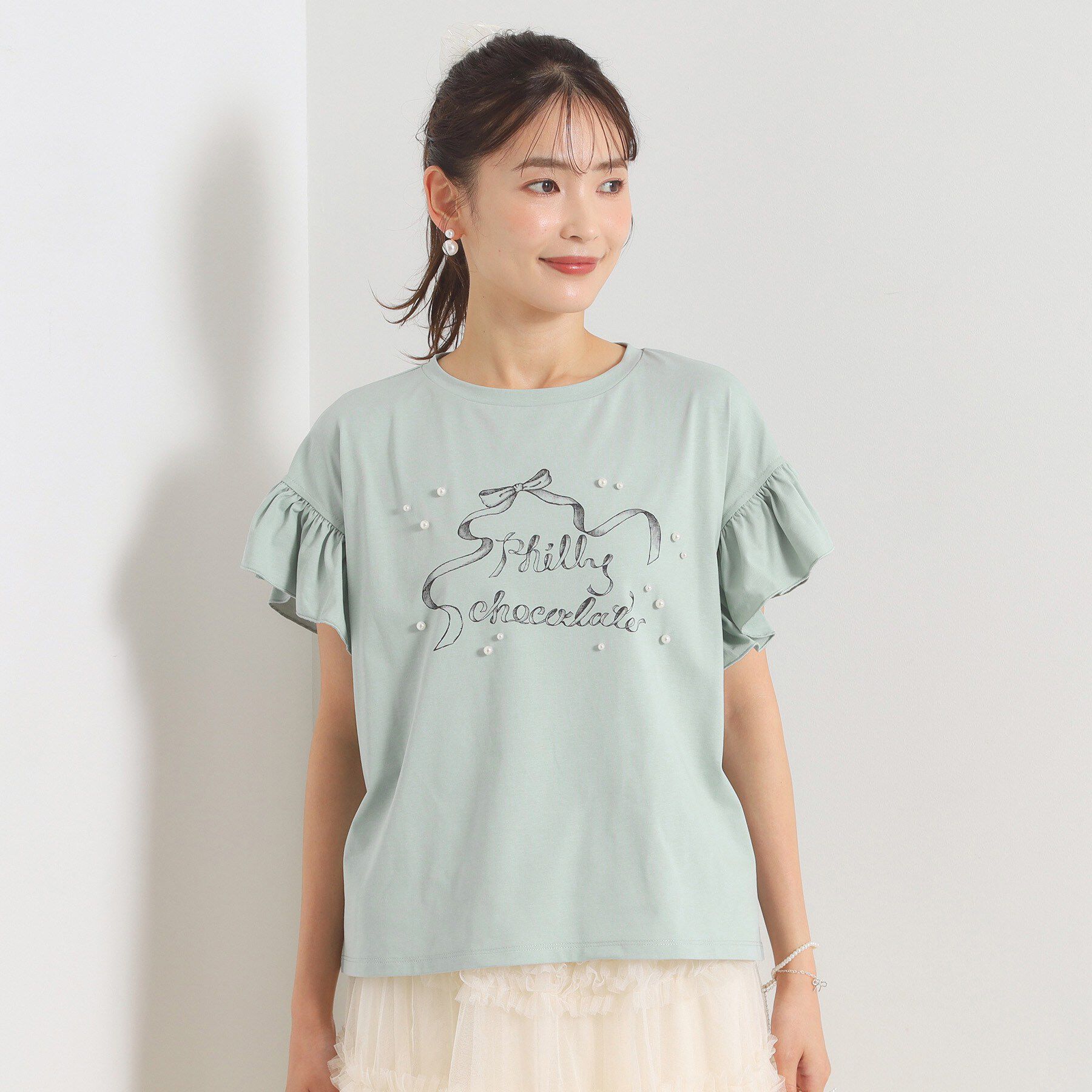 ITS&rsquo;DEMO「<Philly chocolateコラボ>リボンTシャツ」|Tシャツ・カットソー|