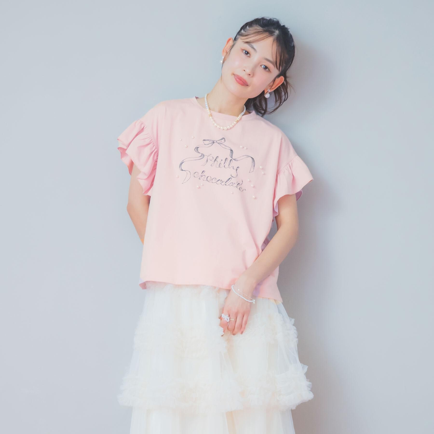 ITS&rsquo;DEMO「<Philly chocolateコラボ>リボンTシャツ」|Tシャツ・カットソー|