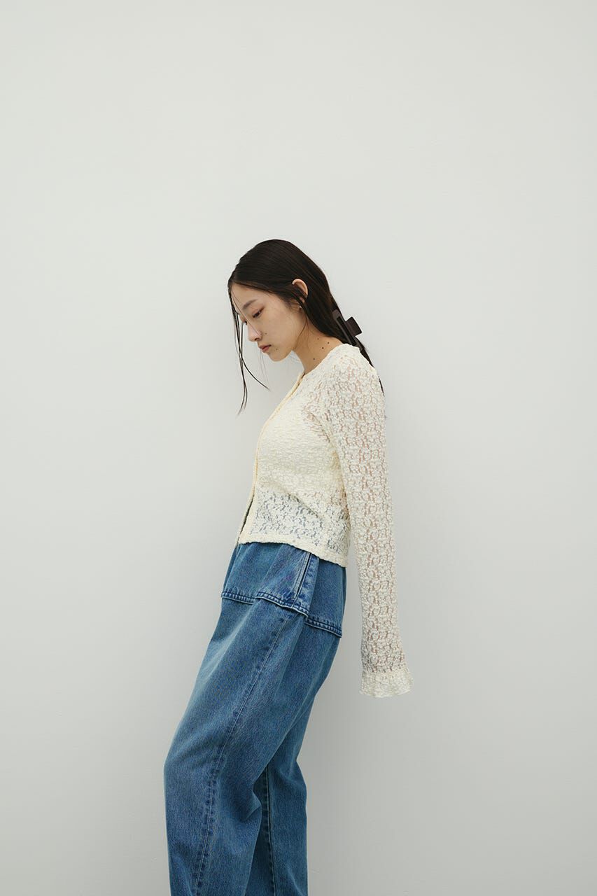 STYLEMIXER「タックショルダーレースカーデ」|Tシャツ・カットソー|