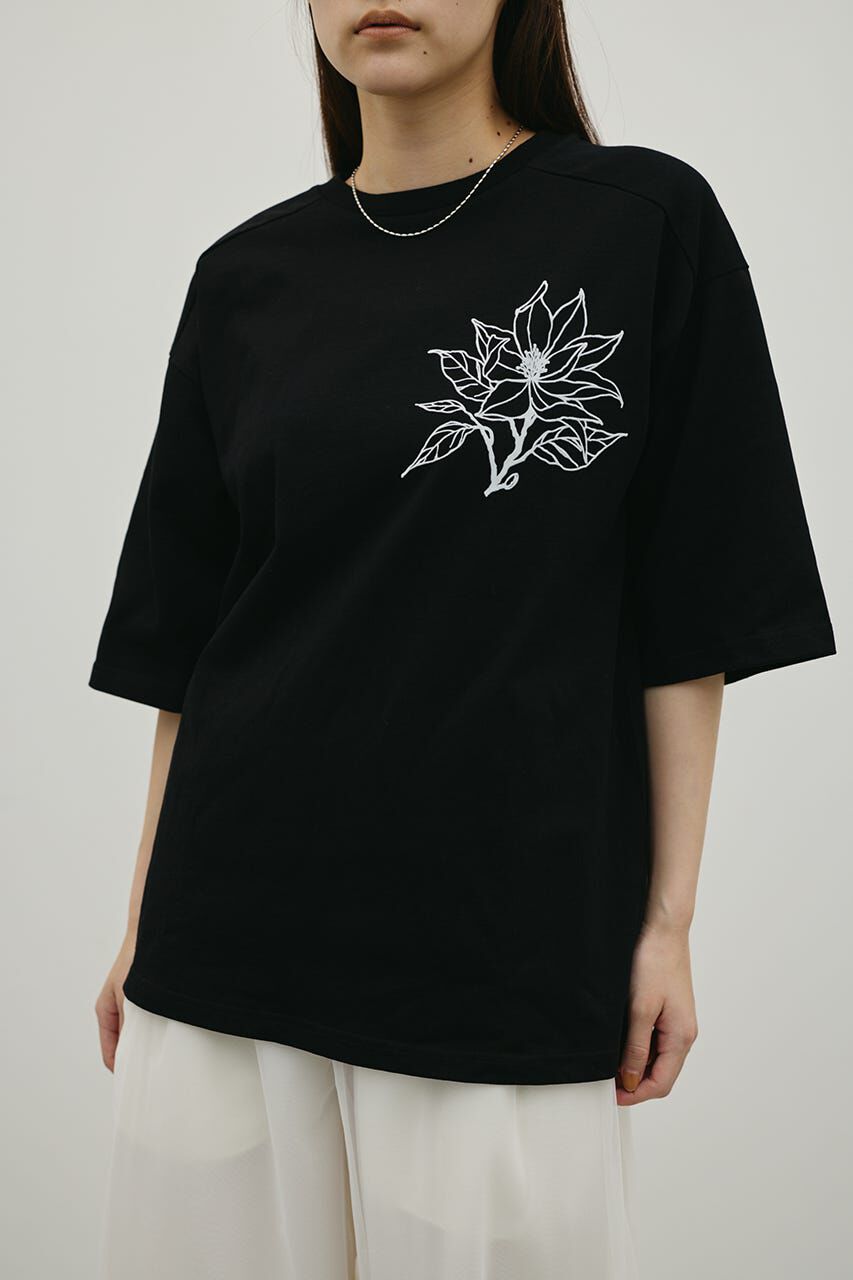 STYLEMIXER「フロッキープリントフラワーT」|Tシャツ・カットソー|