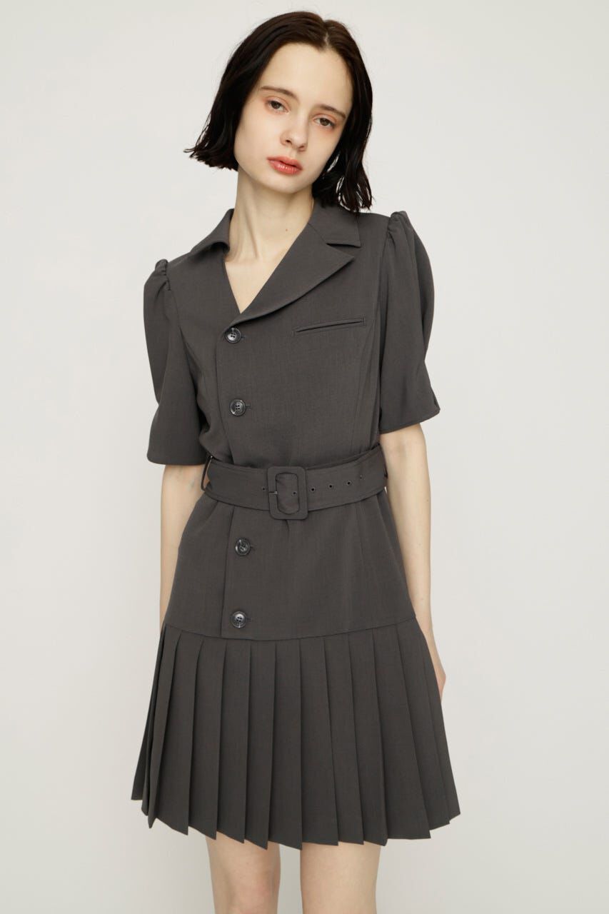 SLY「ASYMMETRY PLEATS ショートワンピース」|ワンピース|GRY