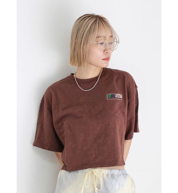 Ungrid「エンブロイダリーダメージロゴTee」|Tシャツ・カットソー|