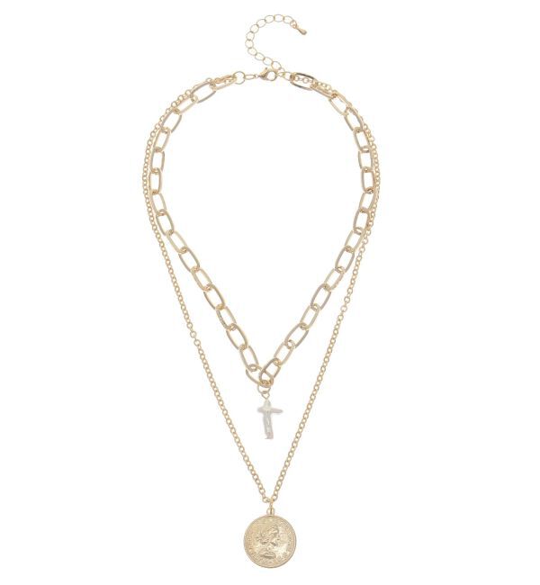 EVRIS「PEARL CROSS MOTIF ネックレス」|ネックレス|