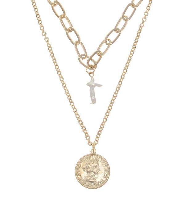 EVRIS「PEARL CROSS MOTIF ネックレス」|ネックレス|