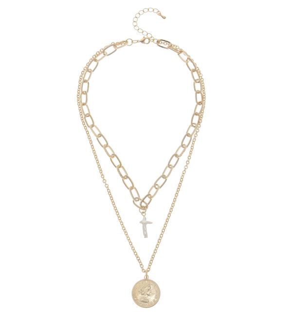 EVRIS「PEARL CROSS MOTIF ネックレス」|ネックレス|