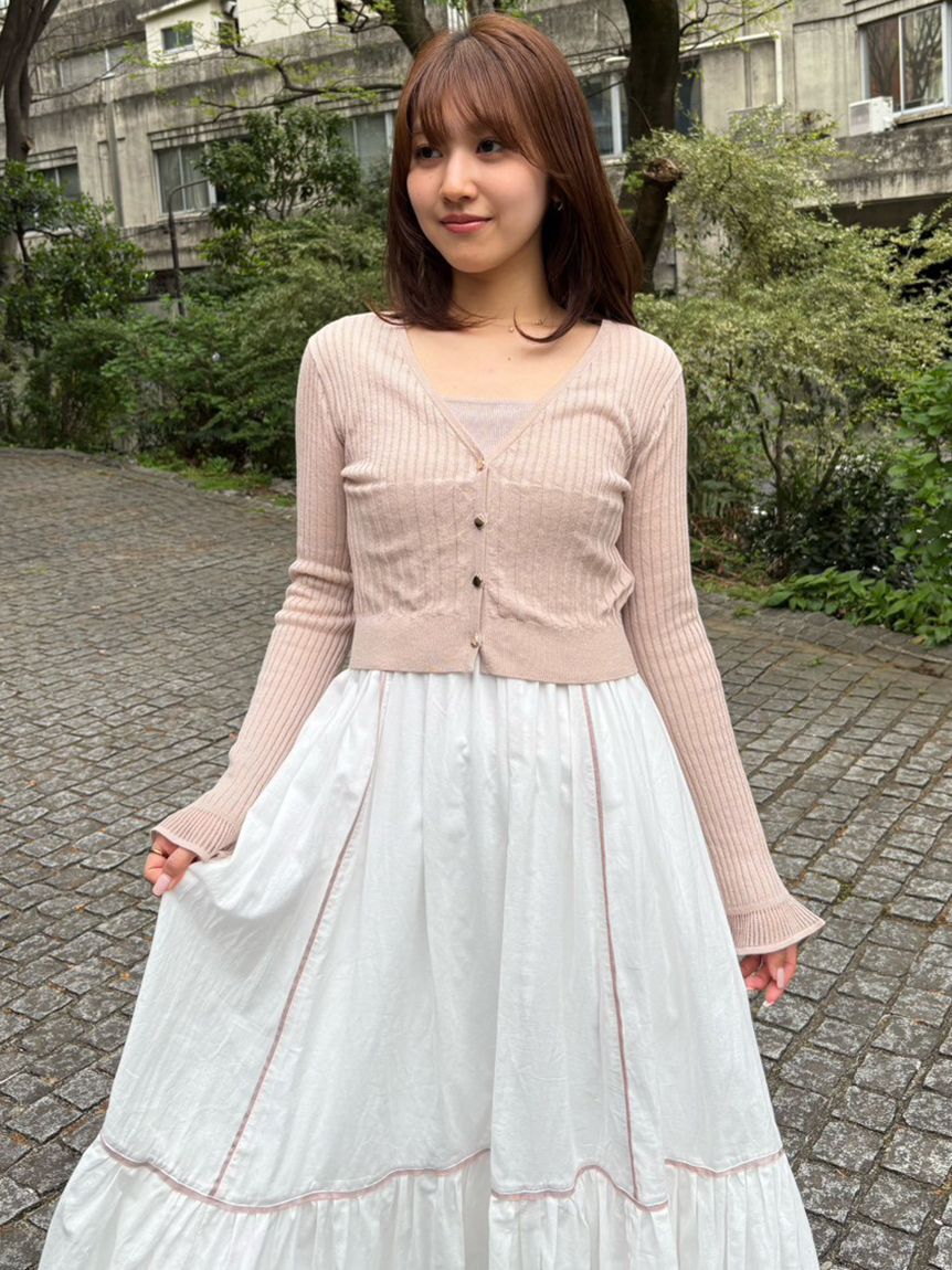 LILY BROWN「【限定カラー】【ウォッシャブル】ニットドッキングワンピース」|ワンピース|