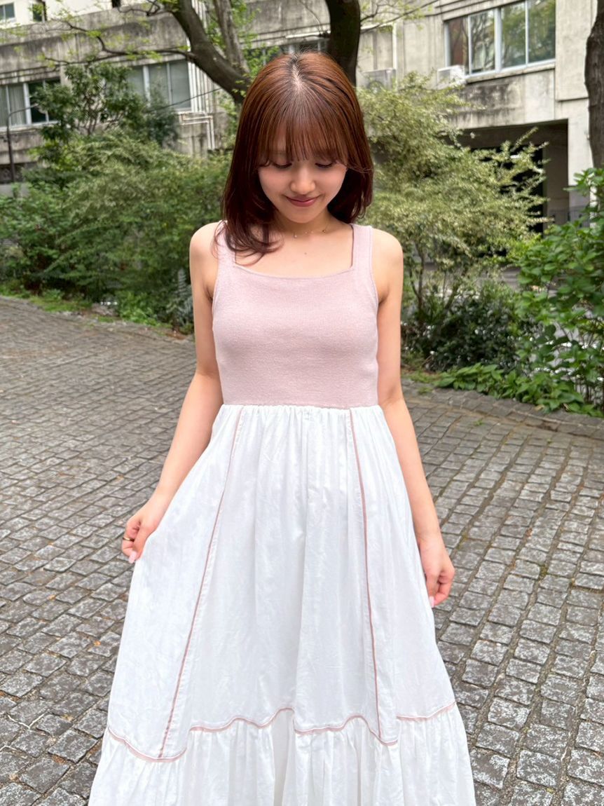 LILY BROWN「【限定カラー】【ウォッシャブル】ニットドッキングワンピース」|ワンピース|