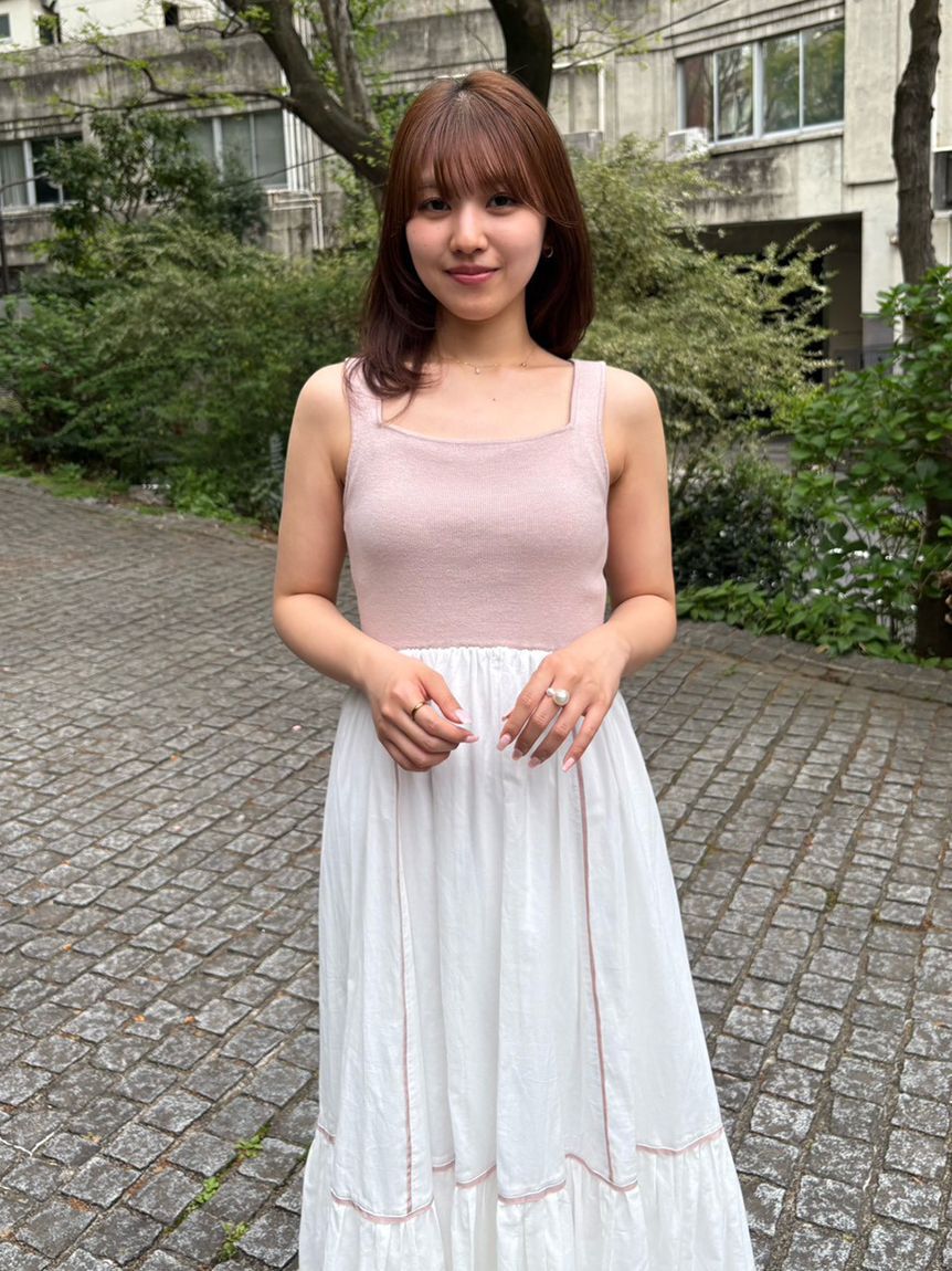 LILY BROWN「【限定カラー】【ウォッシャブル】ニットドッキングワンピース」|ワンピース|