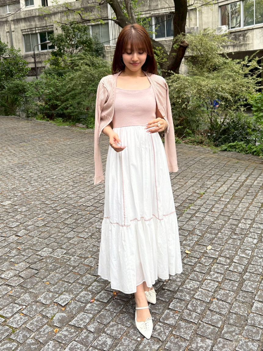 LILY BROWN「【限定カラー】【ウォッシャブル】ニットドッキングワンピース」|ワンピース|