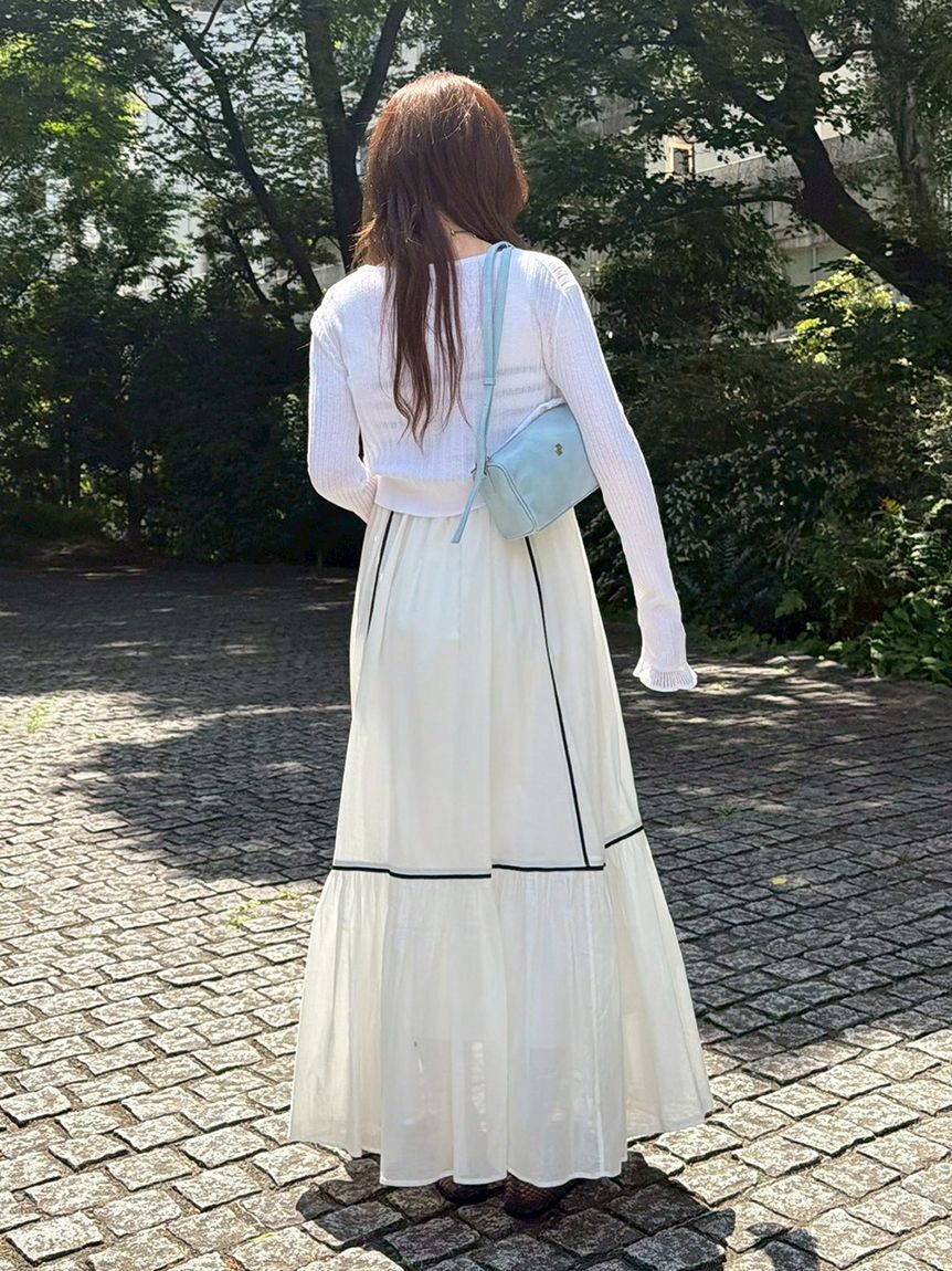 LILY BROWN「【限定カラー】【ウォッシャブル】ニットドッキングワンピース」|ワンピース|