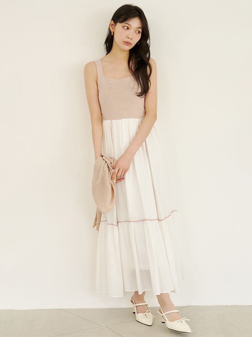 LILY BROWN「【限定カラー】【ウォッシャブル】ニットドッキングワンピース」|ワンピース|PBEG