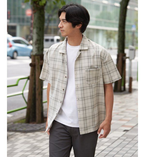 ikka「【MonoMax &times; 小泉孝太郎】Reflax(R)冷感UVオープンカラーシャツ「小泉孝太郎さん着用モデル」」|シャツ・ブラウス|
