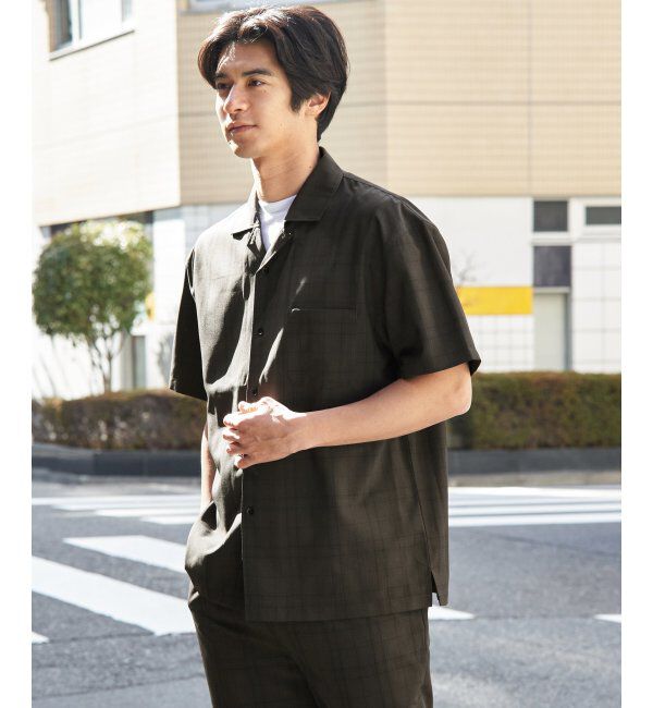 ikka「【MonoMax &times; 小泉孝太郎】Reflax(R)冷感UVオープンカラーシャツ「小泉孝太郎さん着用モデル」」|シャツ・ブラウス|