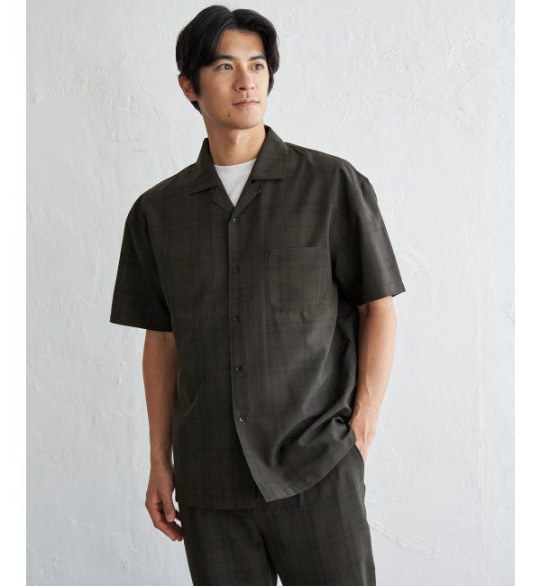 ikka「【MonoMax &times; 小泉孝太郎】Reflax(R)冷感UVオープンカラーシャツ「小泉孝太郎さん着用モデル」」|シャツ・ブラウス|