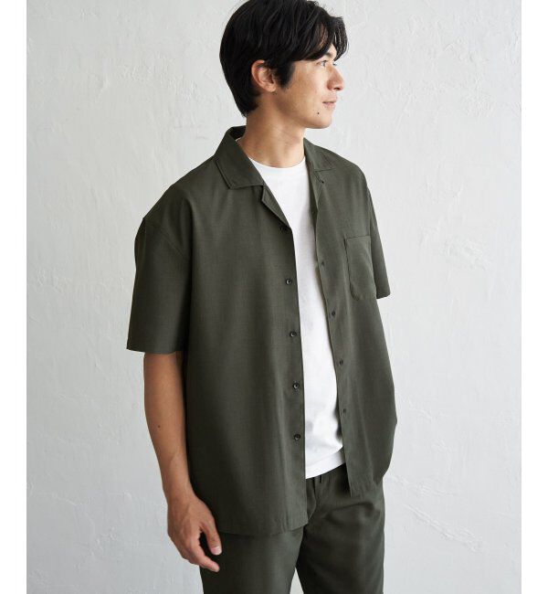 ikka「【MonoMax &times; 小泉孝太郎】Reflax(R)冷感UVオープンカラーシャツ「小泉孝太郎さん着用モデル」」|シャツ・ブラウス|