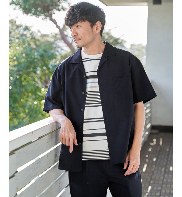 ikka「【MonoMax &times; 小泉孝太郎】Reflax(R)冷感UVオープンカラーシャツ「小泉孝太郎さん着用モデル」」|シャツ・ブラウス|