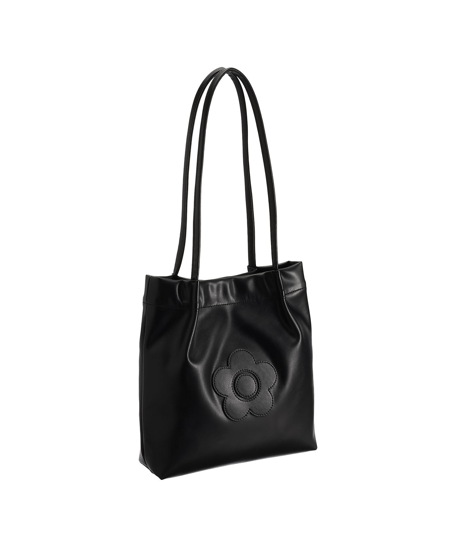 MARY QUANT「デイジーパッチソフト ミニトート」|トートバッグ|ブラック