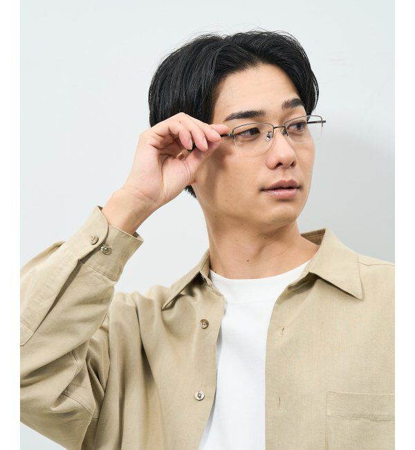 「スクエア型 メガネ | 軽量 耐久性 チタン 伊達メガネ ビジネス ユニセックス レンズ交換券付」|メガネ|グレー