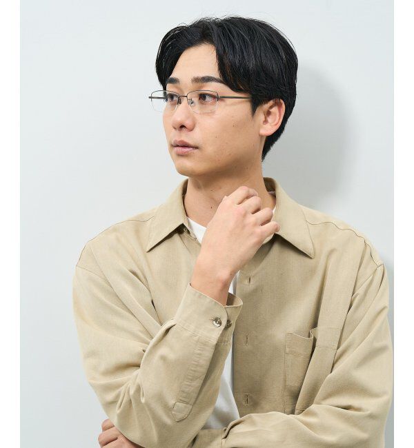  「スクエア型 メガネ | 軽量 耐久性 チタン 伊達メガネ ビジネス ユニセックス レンズ交換券付」|メガネ|