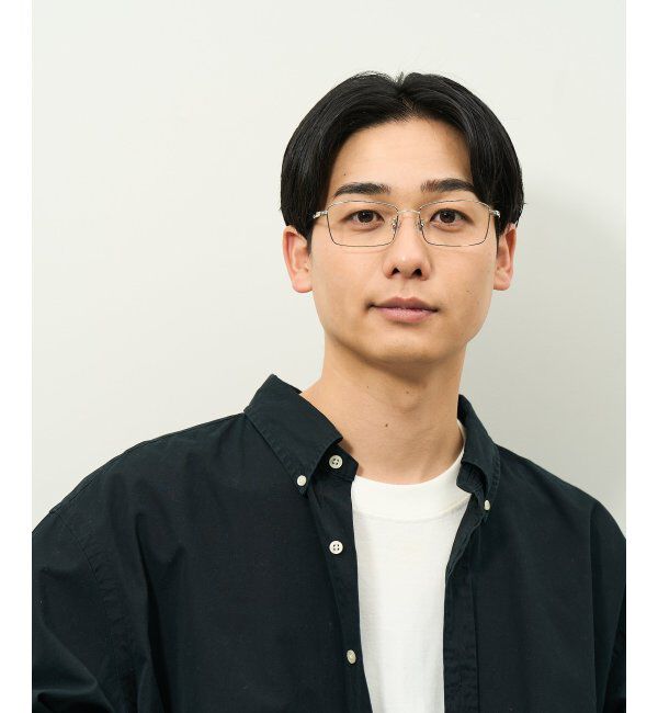  「ウェリントン型 メガネ | メタル 横長 ゴールド シルバー 伊達メガネ ユニセックス TRAD レンズ交換券付」|メガネ|