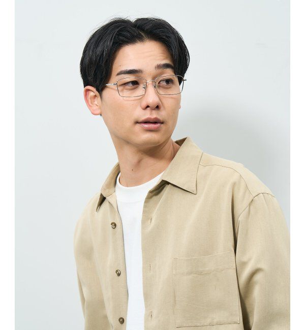  「ウェリントン型 メガネ | メタル 横長 ゴールド シルバー 伊達メガネ ユニセックス TRAD レンズ交換券付」|メガネ|