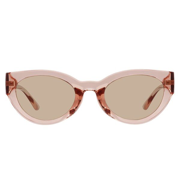  「SUNCUTGlasses/UV100%CUT オーバル型 サングラス [度無し専用] キャッツアイ 太縁 紫外線対策 UVカット」|サングラス|