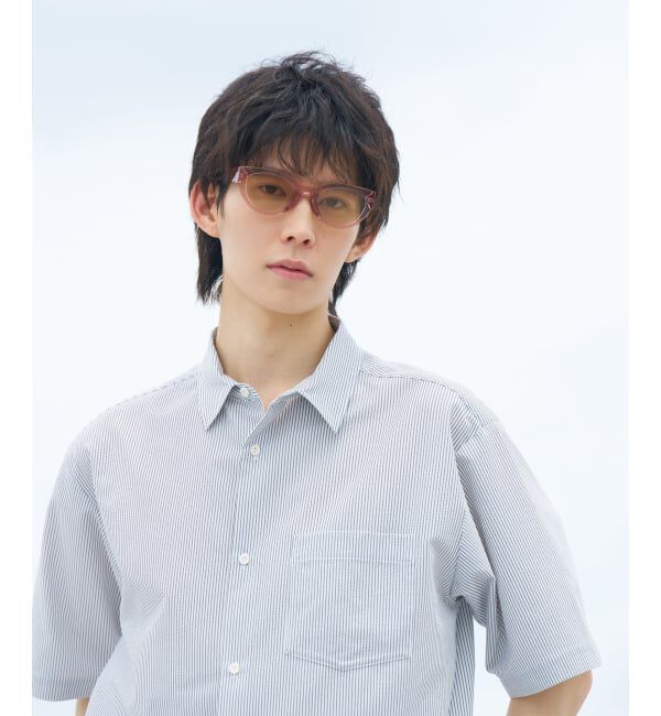  「SUNCUTGlasses/UV100%CUT オーバル型 サングラス [度無し専用] キャッツアイ 太縁 紫外線対策 UVカット」|サングラス|