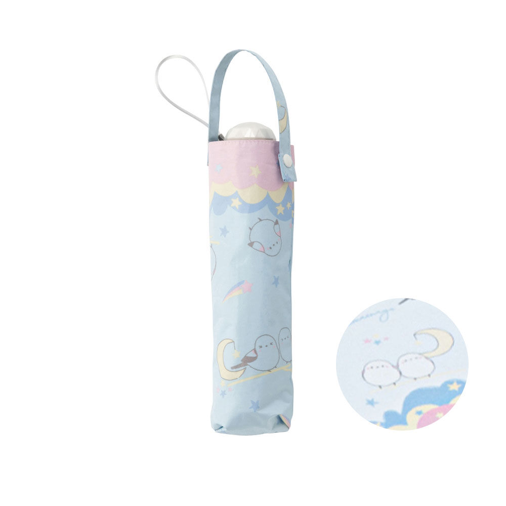 BACKYARD FAMILY「折り畳み傘 女の子 小学生 通販 折りたたみ傘 傘 55cm キッズ ジュニア 晴雨兼用傘 雨傘」|傘|ブルー1