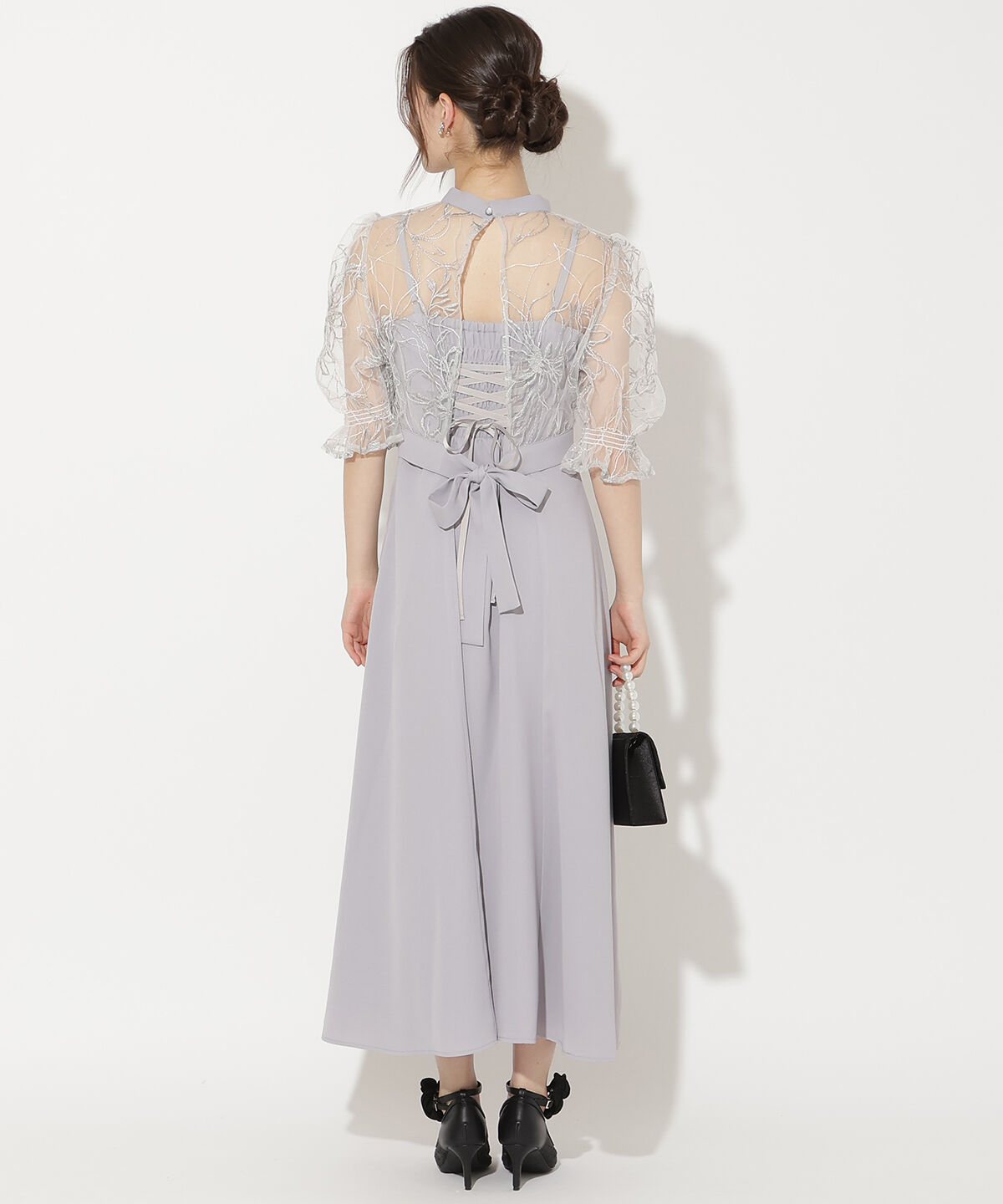 WILLSELECTION「バックウエストリボンブラウス&times;フレアキャミワンピース」|ドレス|