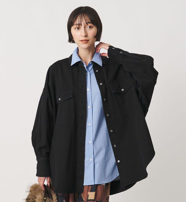 UNITED ARROWS「＜SACRA＞デニム ロングシャツ」|シャツ・ブラウス|