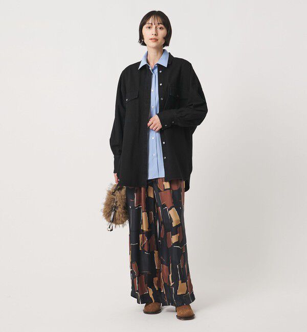 UNITED ARROWS「＜SACRA＞デニム ロングシャツ」|シャツ・ブラウス|