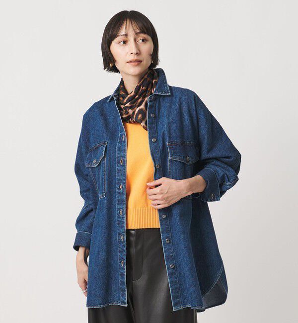 UNITED ARROWS「＜SACRA＞デニム ロングシャツ」|シャツ・ブラウス|
