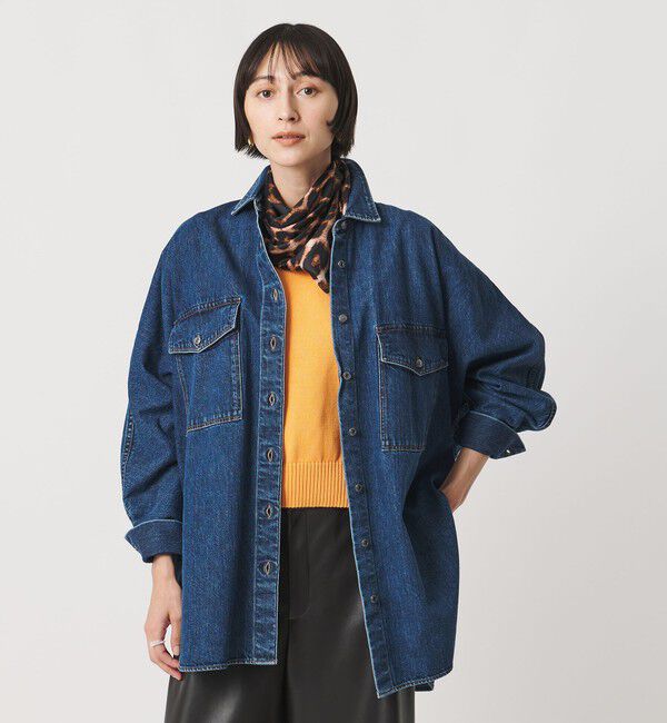 UNITED ARROWS「＜SACRA＞デニム ロングシャツ」|シャツ・ブラウス|