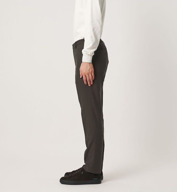 UNITED ARROWS「テックツイル ノープリーツ テーパードスラックス UA COZY ウォッシャブル ヨコストレッチ」|スラックス|