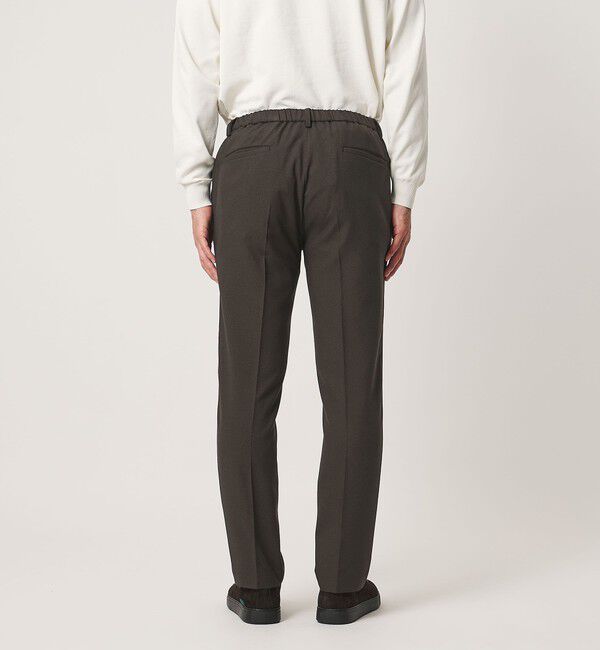 UNITED ARROWS「テックツイル ノープリーツ テーパードスラックス UA COZY ウォッシャブル ヨコストレッチ」|スラックス|