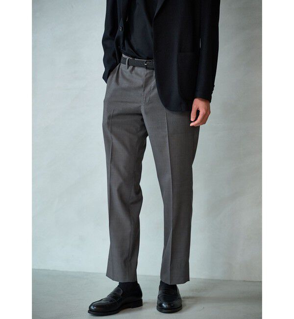 UNITED ARROWS green label relaxing「A+ air TW サイロ ソリッド アジャスター スラックス -接触冷感・通気性-」|スラックス|