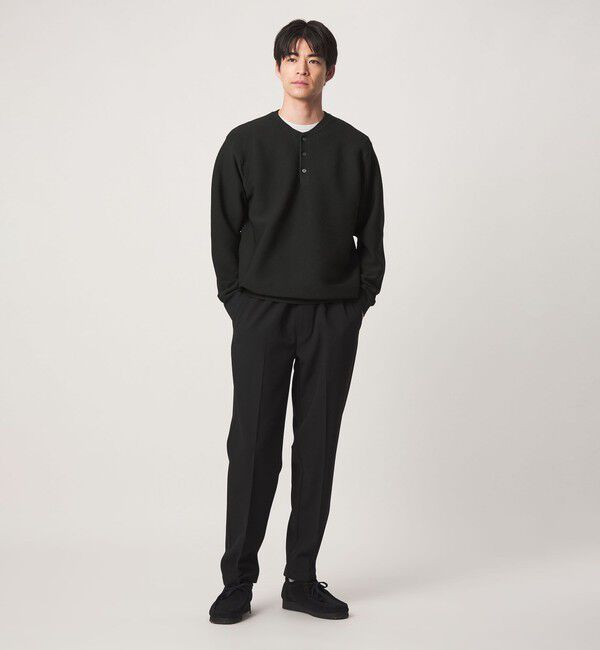 UNITED ARROWS green label relaxing「【WEB限定】ガーター編み ヘンリーネック ニット」|ニット・セーター|