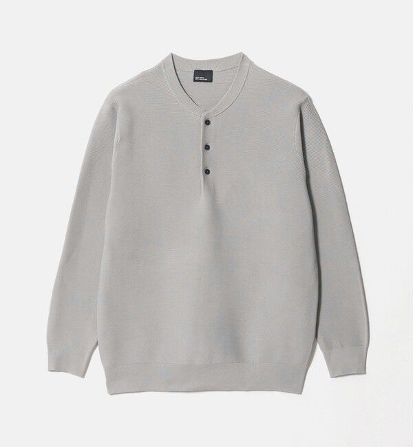 UNITED ARROWS green label relaxing「【WEB限定】ガーター編み ヘンリーネック ニット」|ニット・セーター|