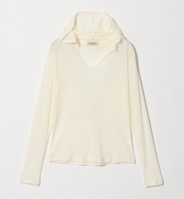 UNITED ARROWS green label relaxing「チュール シアー フード プルオーバー カットソー」|Tシャツ・カットソー|OFF WHITE