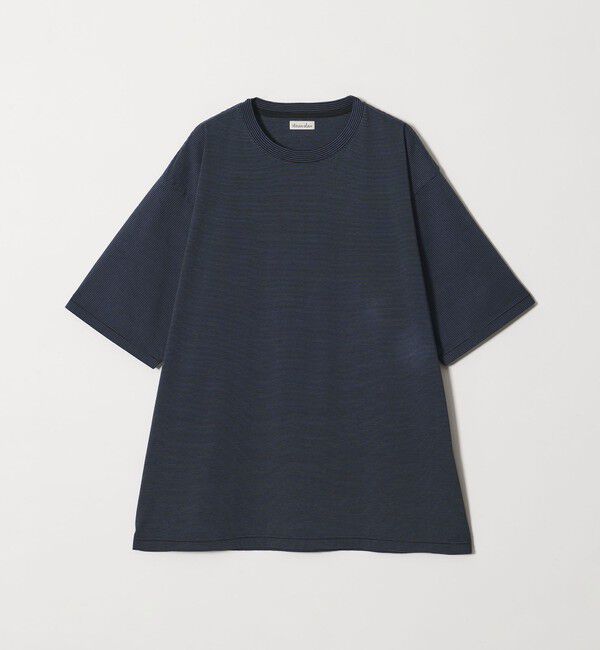 STEVEN ALAN「＜Steven Alan＞ サイロ ボーダー クルーネック Tシャツ」|Tシャツ・カットソー|BLACK