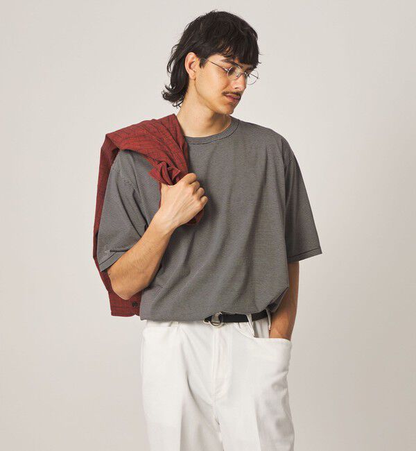 STEVEN ALAN「＜Steven Alan＞ サイロ ボーダー クルーネック Tシャツ」|Tシャツ・カットソー|