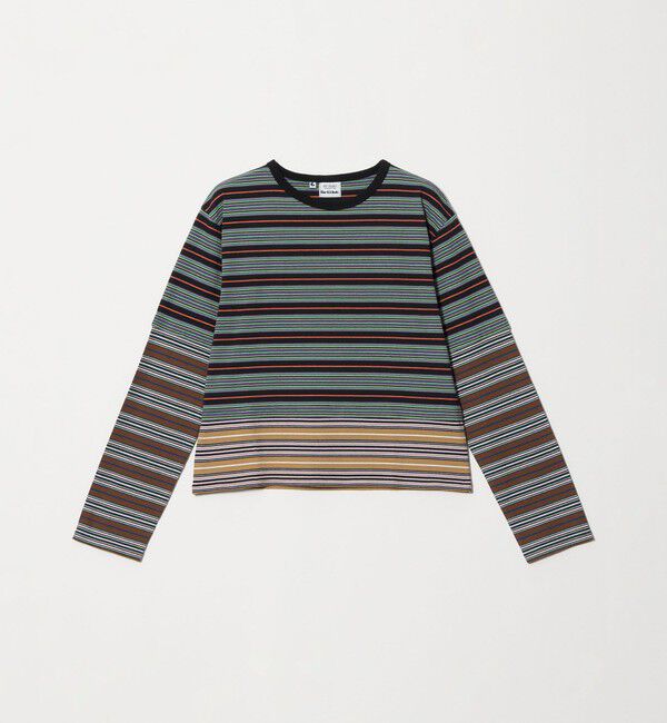 BEAUTY&YOUTH UNITED ARROWS「＜Girls Department Club＞トリプルボーダー レイヤー  プルオーバー」|Tシャツ・カットソー|BLACK