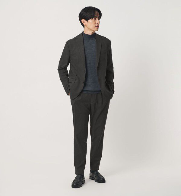 BEAUTY&YOUTH UNITED ARROWS「リサイクル ポリエステル 1プリーツ テーパード パンツ NO.3 セットアップ対応 ヨコストレッチ ウォッシャ」|チノ|