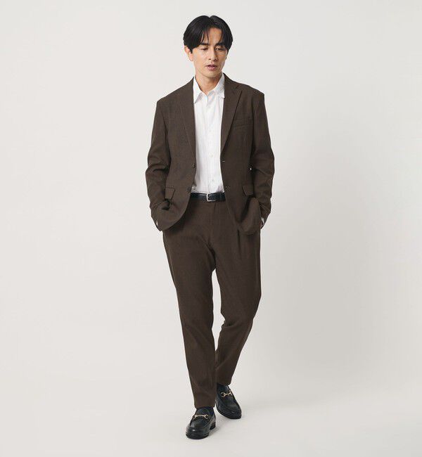 BEAUTY&YOUTH UNITED ARROWS「リサイクル ポリエステル 1プリーツ テーパード パンツ NO.3 セットアップ対応 ヨコストレッチ ウォッシャ」|チノ|