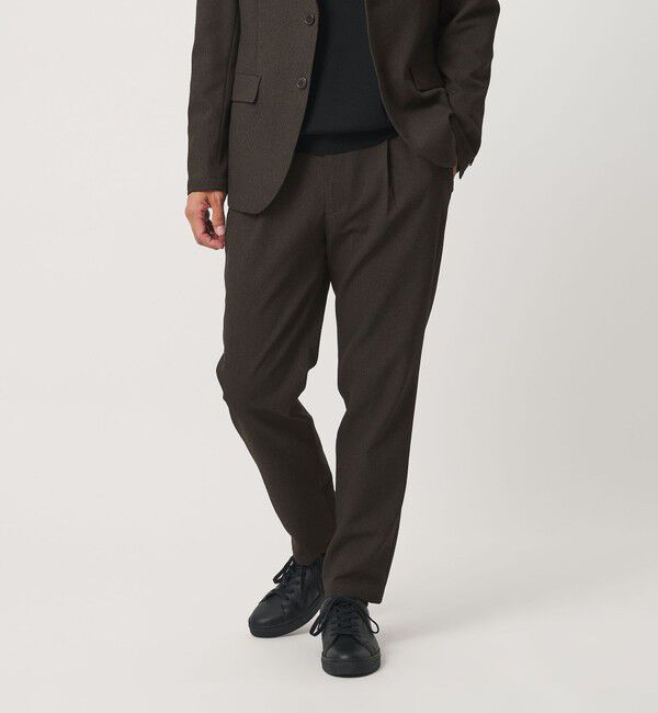 BEAUTY&YOUTH UNITED ARROWS「リサイクル ポリエステル 1プリーツ テーパード パンツ NO.3 セットアップ対応 ヨコストレッチ ウォッシャ」|チノ|その他1
